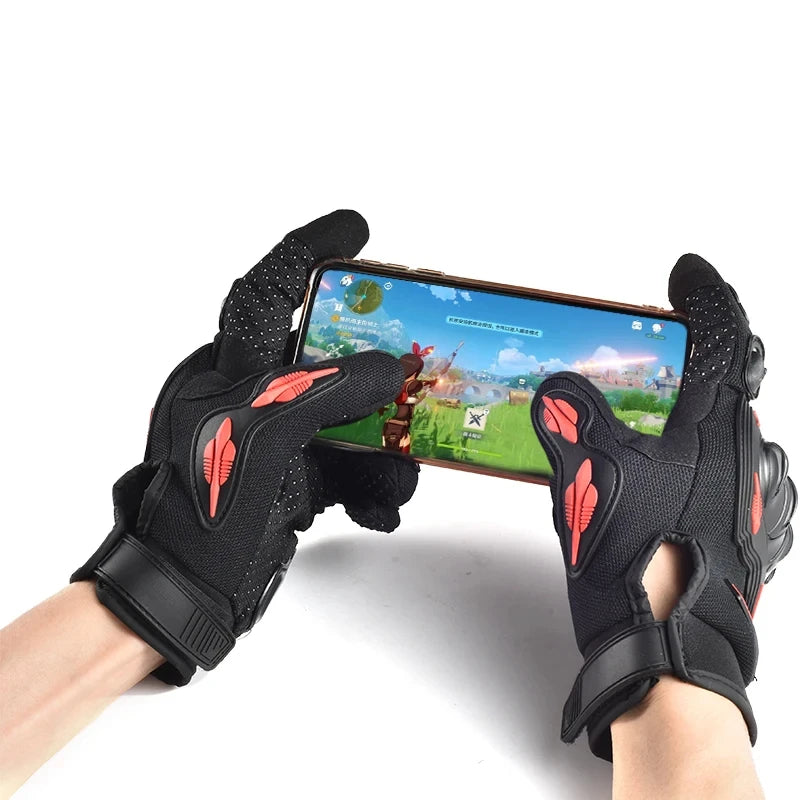 New Men Bicycle Motorcycle Gloves Hard Knuckle Touch Screen Motorbike Motocross Moto Biker Gloves Motorcycle Accessories