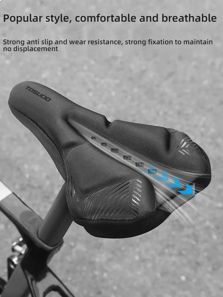 TOSUOD Ultra-Soft Mountain Bike Silicone Thickened Waterproof Road Bike Seat Cover Accessories
