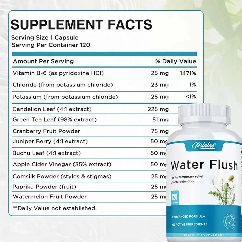 Diuretic Weight Loss Supplement - Relief Bloating, Help Eliminate Edema, Fat Burning,with Green Tea, Cranberry