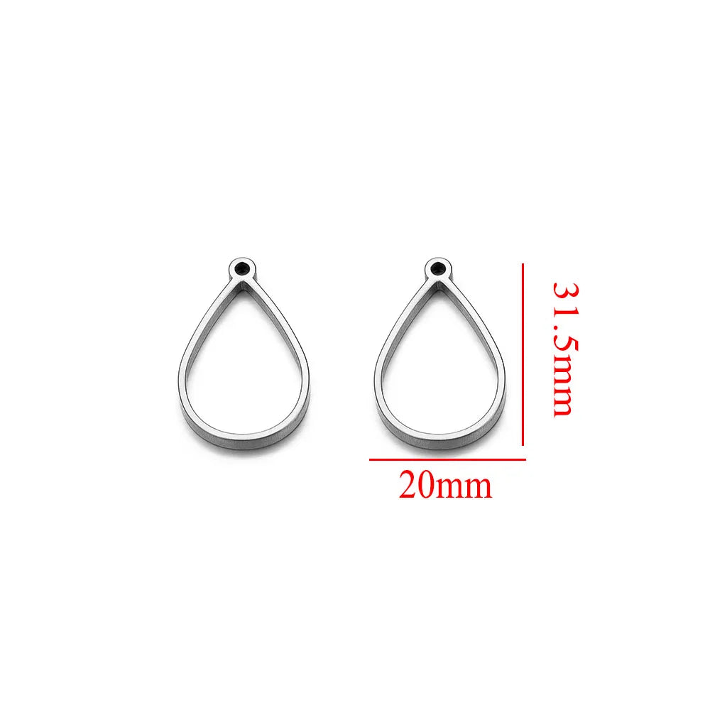 10pcs Stainless Steel Geometric Metal Connector Charms Frames Base DIY Making Epoxy Resin UV Crystal Molds for Jewelry Necklaces