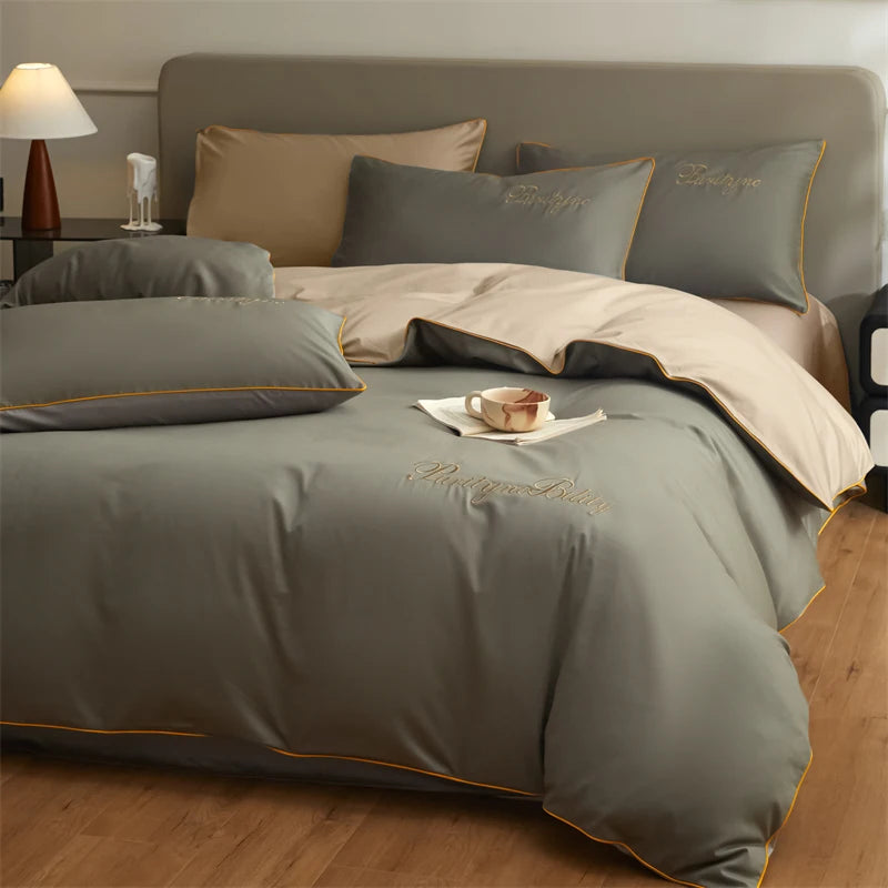 3pcs 100% Egyptian Cotton Duvet Cover Set 1pc Duvet Cover and 2pcs Pillowcases 150*200/200*230cm Single/double Queen King Size