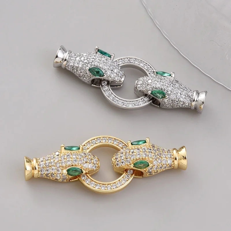 Juya18K Gold Silver Plated Decorative Connector Lock Fasteners Hooks Clasps For DIY Beadwork Beads Crystal Pearls Jewelry Making