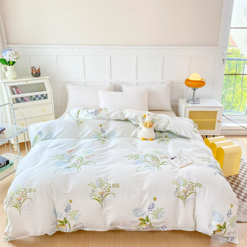 1pc 100% Pure Cotton Duvet Cover Queen/King Size Striped Quilt Cover for Double Bed housse de couette Single Bed Cover for Kids