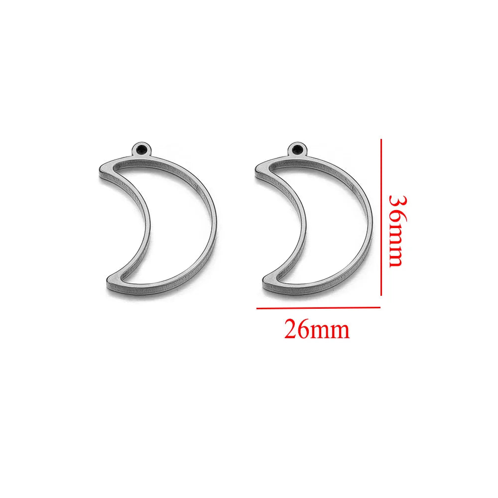 10pcs Stainless Steel Geometric Metal Connector Charms Frames Base DIY Making Epoxy Resin UV Crystal Molds for Jewelry Necklaces