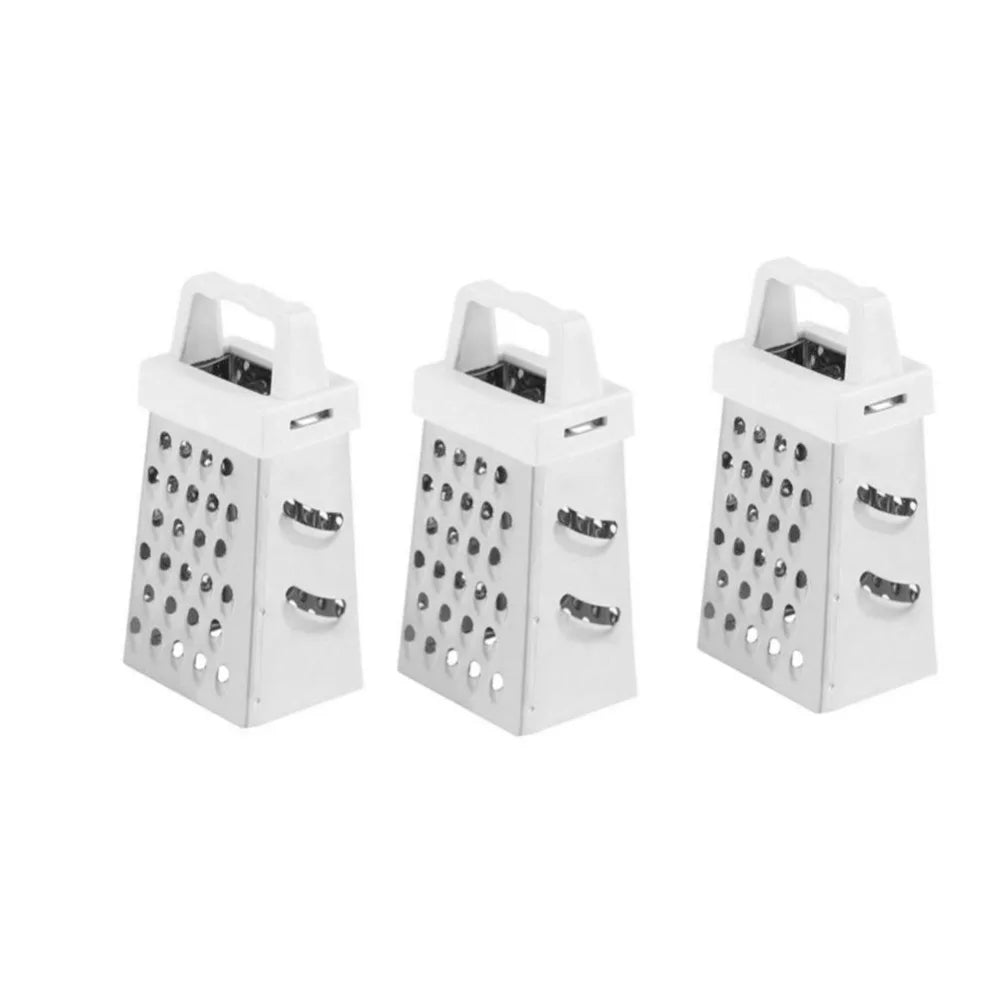 Stainless Steel Mini Four-Sided Grater Planer Multipurpose Vegetables Cutter 4 Sided Blades Household Box Grater Container