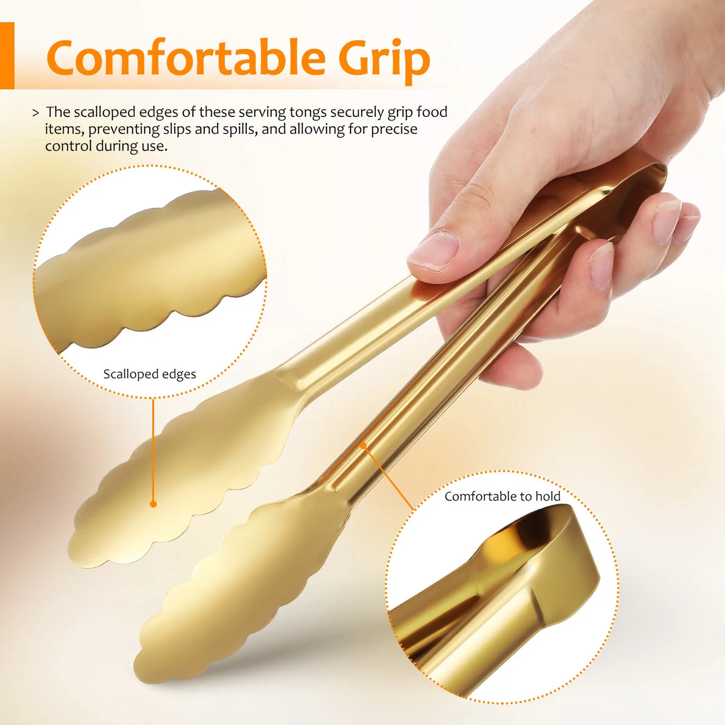 4pcs Stainless Steel Plum Blossom Tongs For Salad Buffet Barbecue Serving Cooking Food Handling Kitchen Utensils