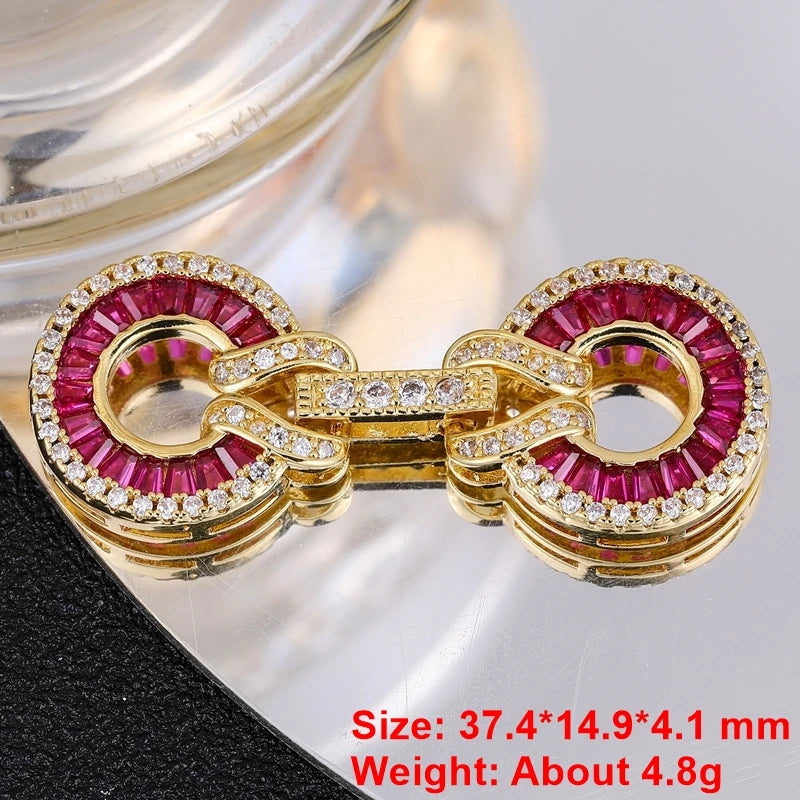 Juya18K Gold Silver Plated Decorative Connector Lock Fasteners Hooks Clasps For DIY Beadwork Beads Crystal Pearls Jewelry Making