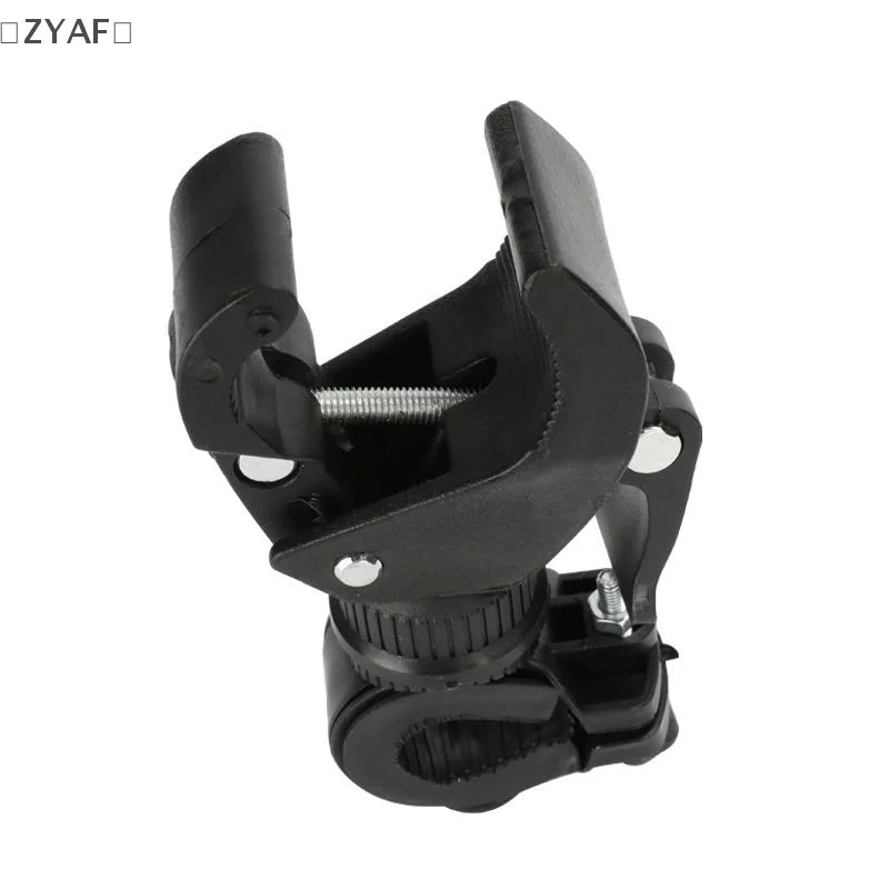 〔ZYAF〕Bicycle Light Mount - 360° Rotatable Bike Lamp Bracket With U-Shape Clip, Cycling Accessory For Flashlights