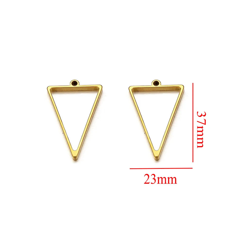 10pcs Stainless Steel Geometric Metal Connector Charms Frames Base DIY Making Epoxy Resin UV Crystal Molds for Jewelry Necklaces