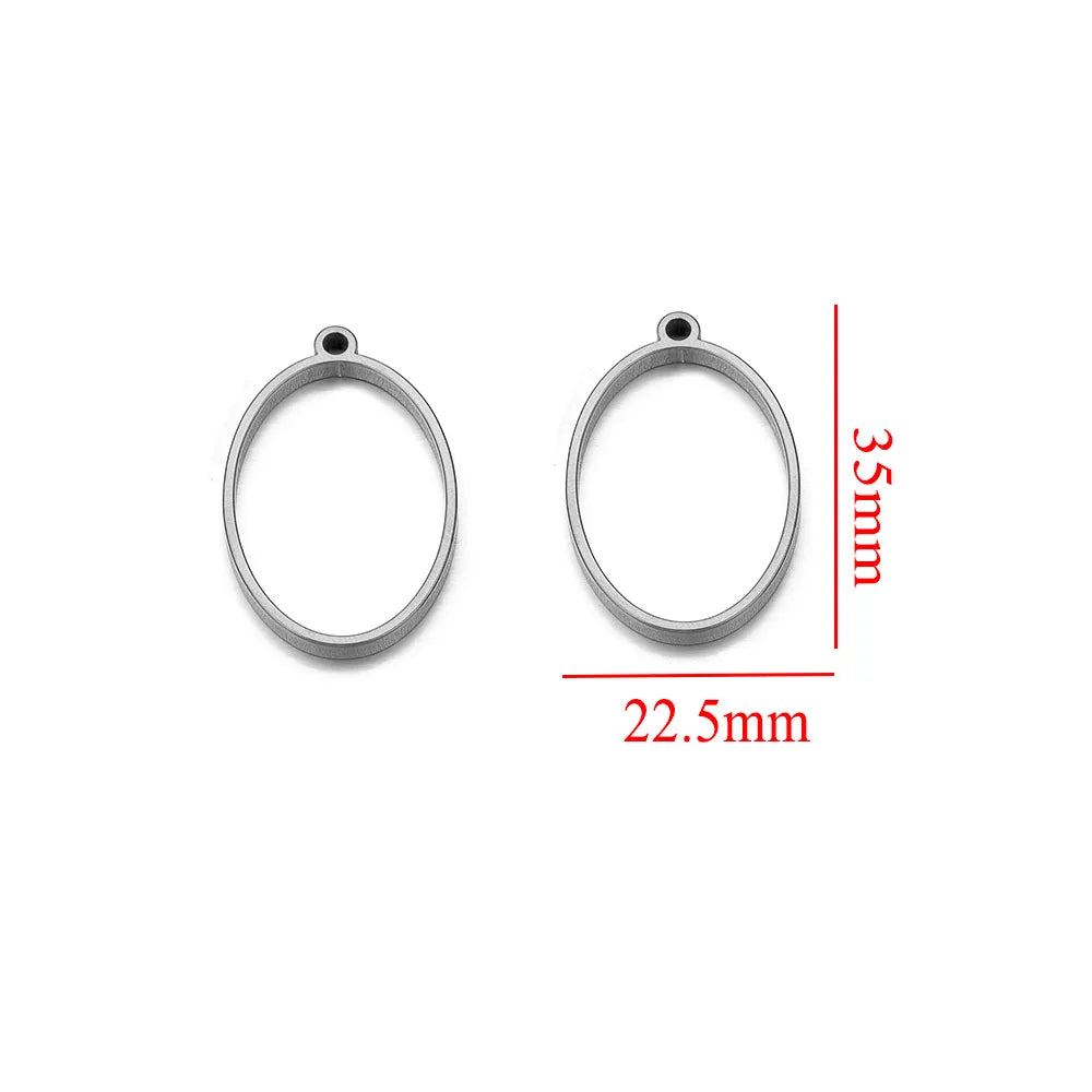10pcs Stainless Steel Geometric Metal Connector Charms Frames Base DIY Making Epoxy Resin UV Crystal Molds for Jewelry Necklaces