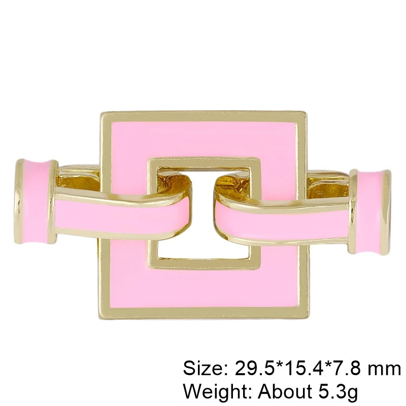 Juya 18K Gold Plated Decorative Connector Fastener Clasps Accessories For DIY Women Needlework Beads Gems Pearls Jewelry Making