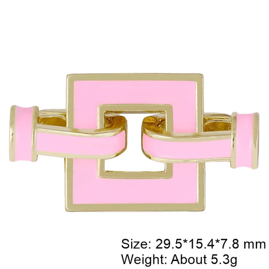 Juya 18K Gold Plated Decorative Connector Fastener Clasps Accessories For DIY Women Needlework Beads Gems Pearls Jewelry Making