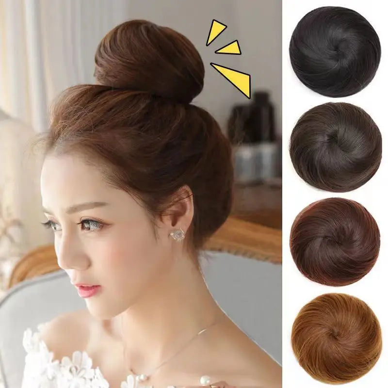 Adjustable Synthetic Hair Scrunchie Bun Extensions