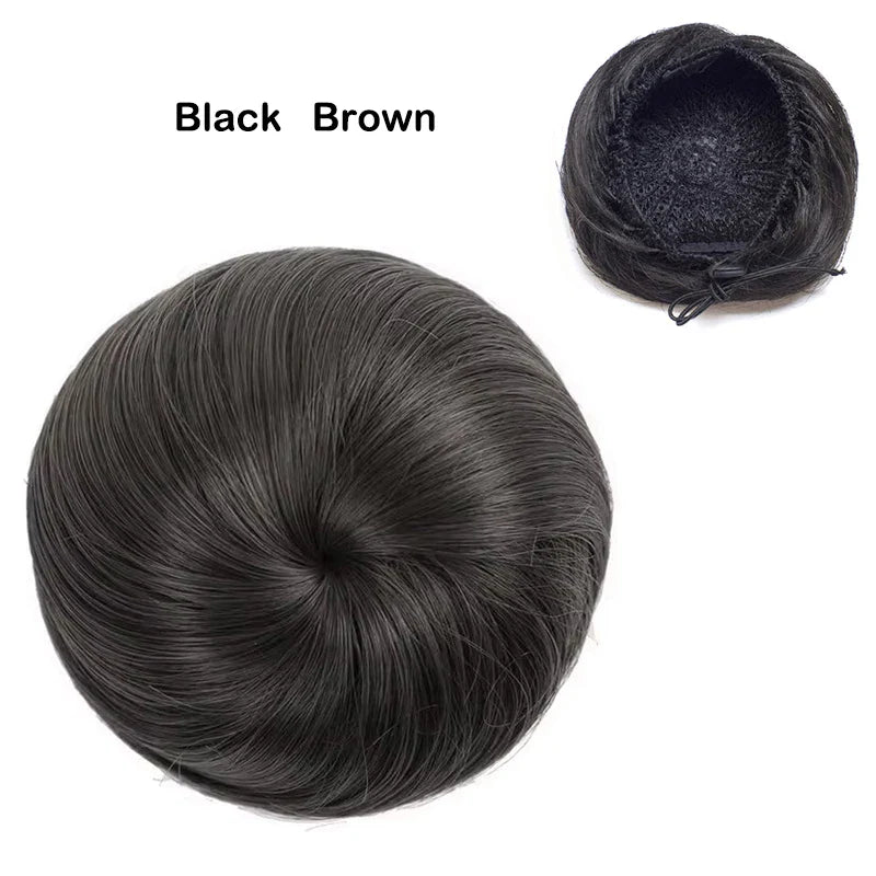 Adjustable Synthetic Hair Scrunchie Bun Extensions