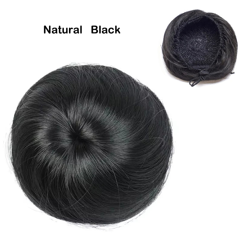 Adjustable Synthetic Hair Scrunchie Bun Extensions