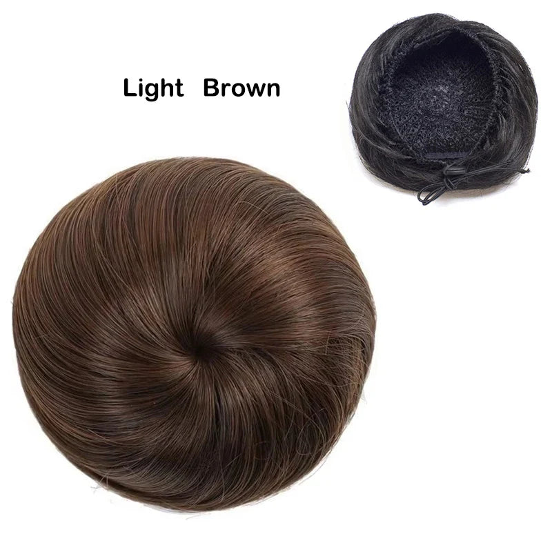 Adjustable Synthetic Hair Scrunchie Bun Extensions