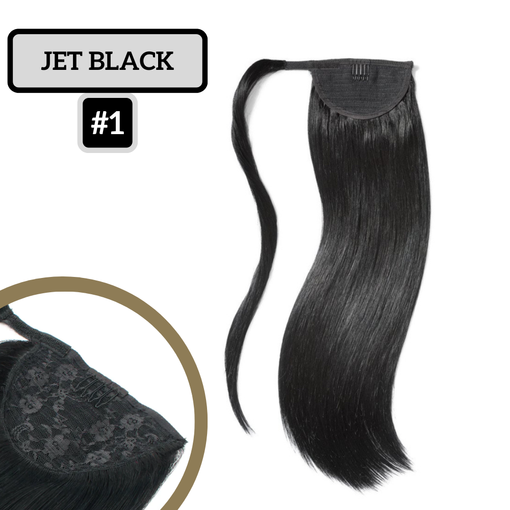 Ponytail Extension 16" Black #1