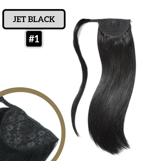 Ponytail Extension 16" Black #1