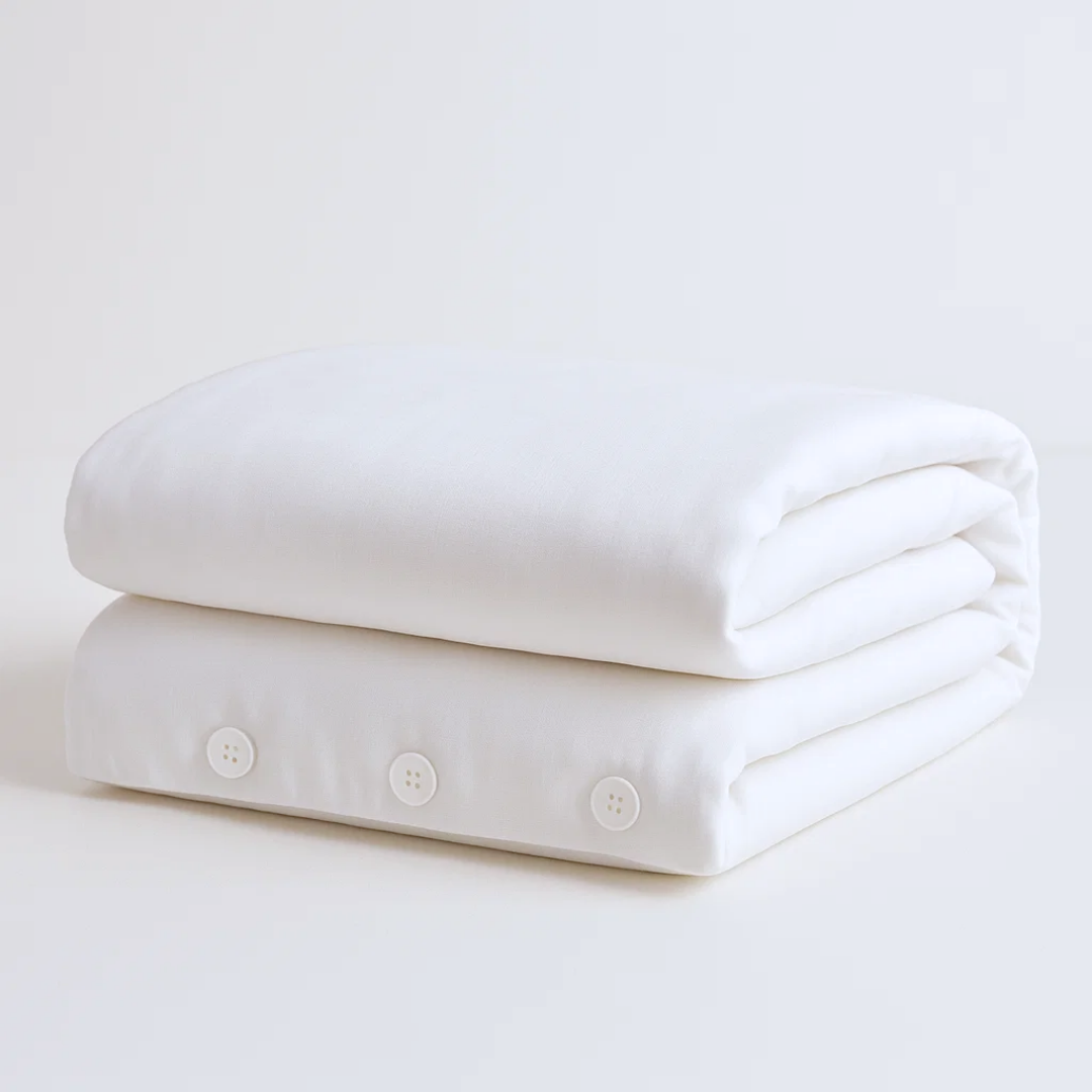 Light & Airy Duvet Cover in White (Bamboo)
