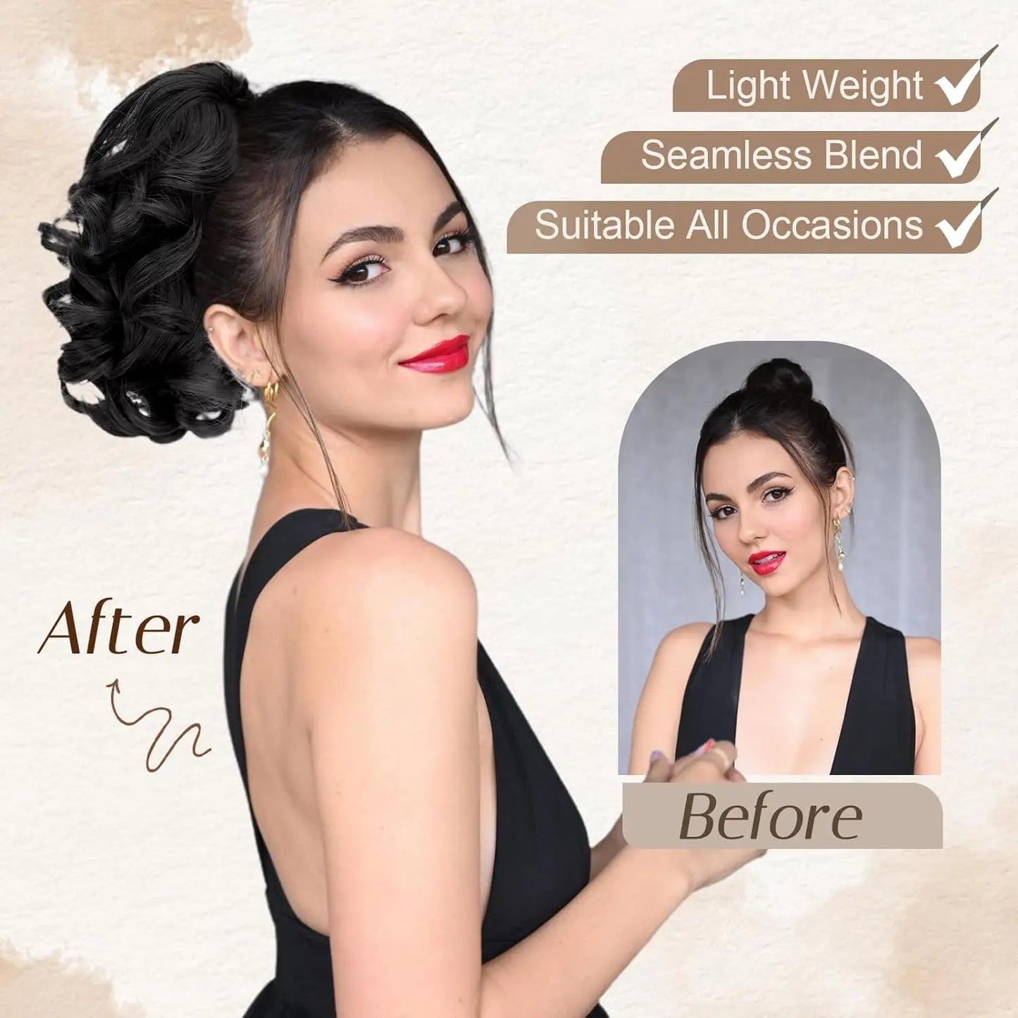 Black Hair Extensions Ponytail 10 Inch Claw Clip