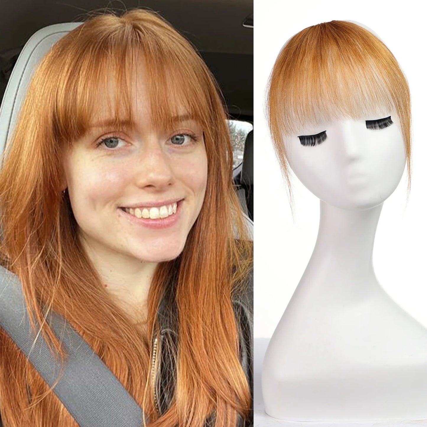 Burgundy Clip In Bangs 100% Real Human Hair Extensions