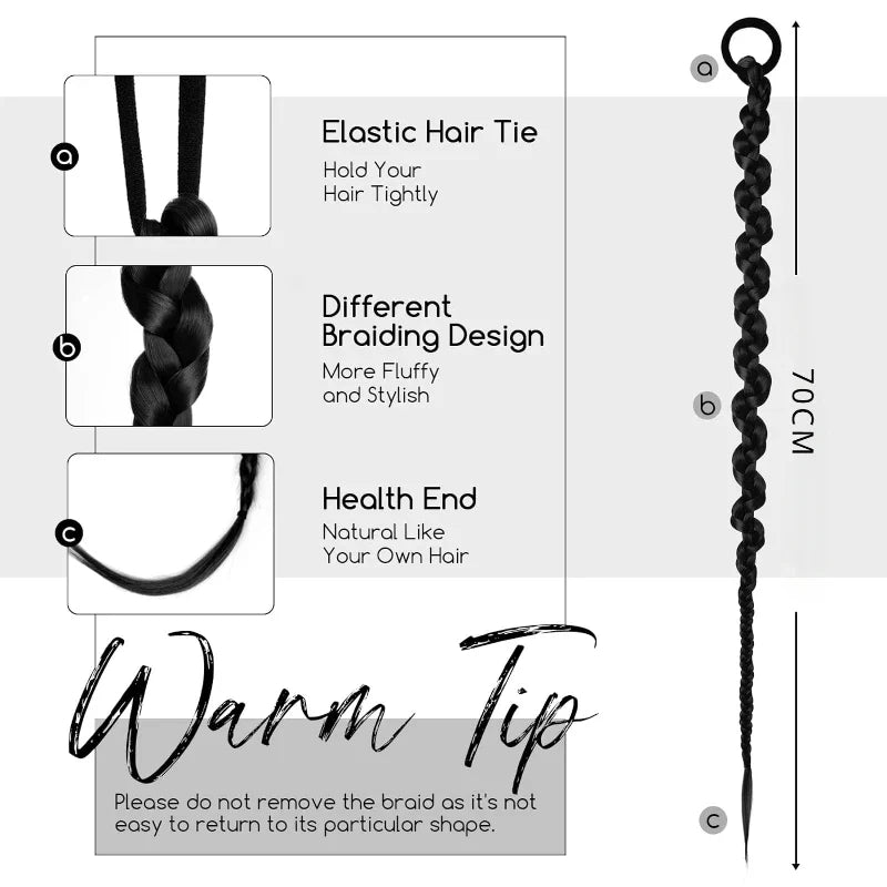 Fashion Braided Ponytail Hair Extensions