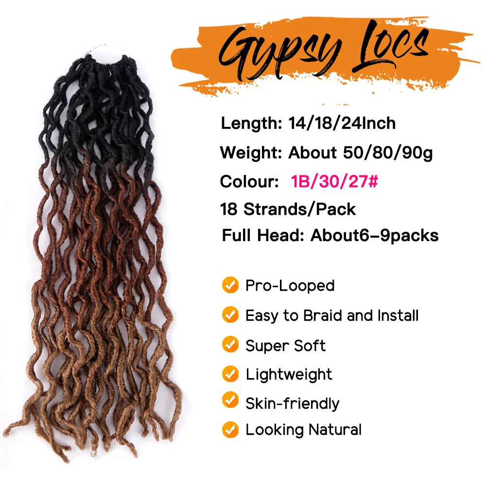 Goddess Faux Locs Crochet Hair Extensions