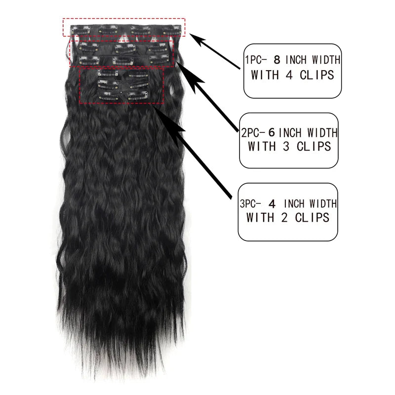 H&STAR 24 Inch Kinky Curly Hair Extensions