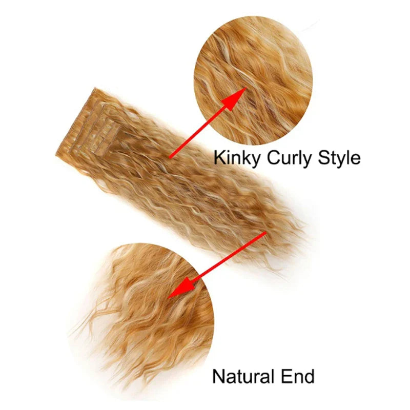 H&STAR 24 Inch Kinky Curly Hair Extensions