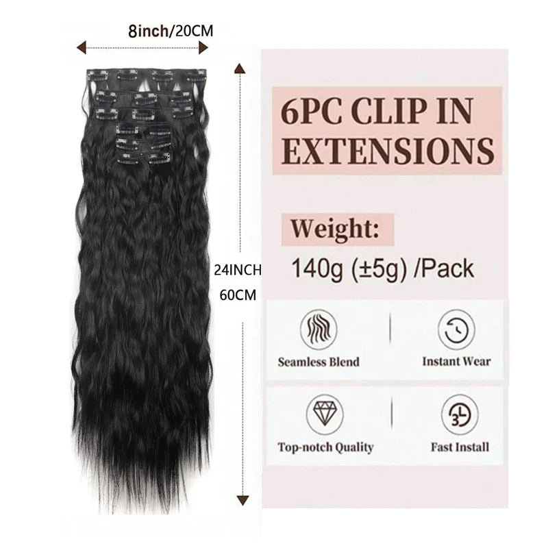 H&STAR 24 Inch Kinky Curly Hair Extensions