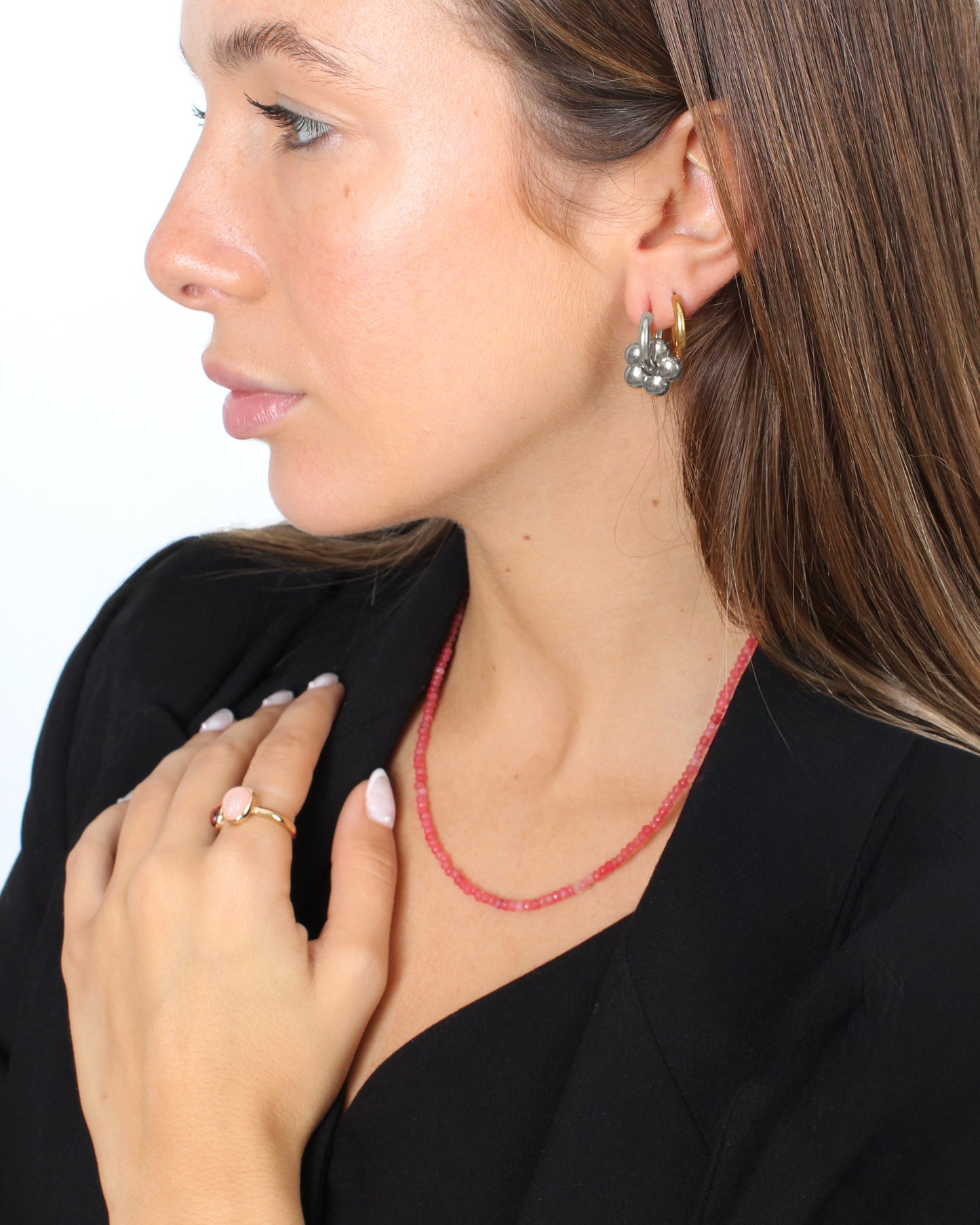 Pendientes Fiore Plateado