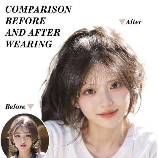 Natural Synthetic Hair Bangs Clip-In Extensions