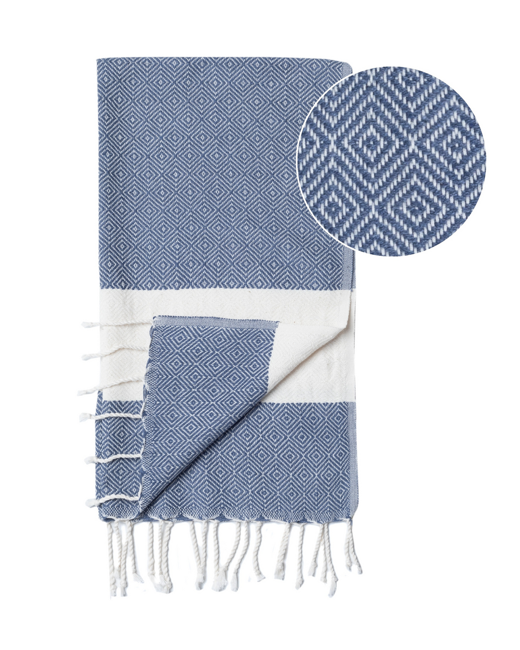 DIAMANT Hammam Hand & Hair Towel, Tea Towel - Blue