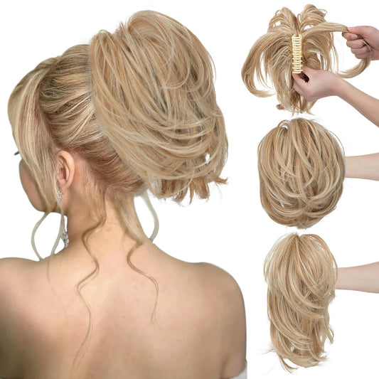 Synthetic Claw Clip In Ponytail Hair Extensions for Women