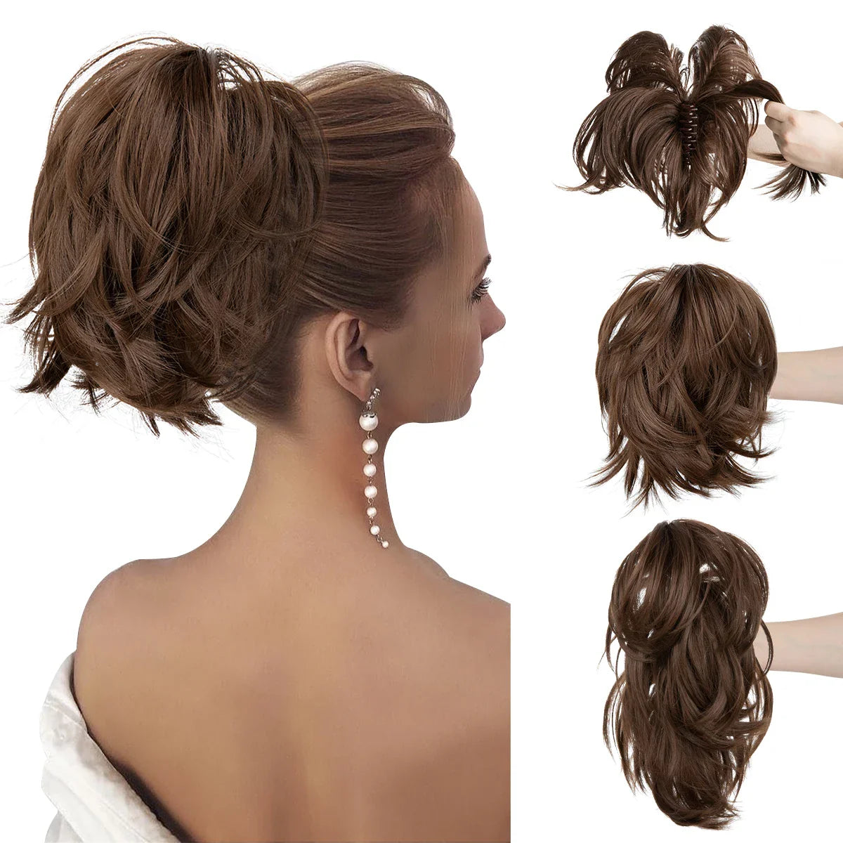 Synthetic Claw Clip In Ponytail Hair Extensions for Women