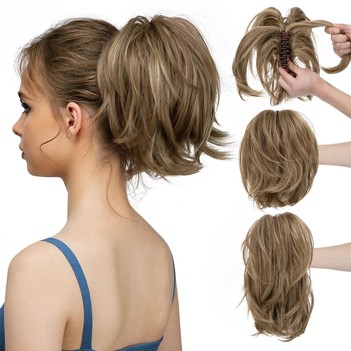 Synthetic Claw Clip In Ponytail Hair Extensions for Women