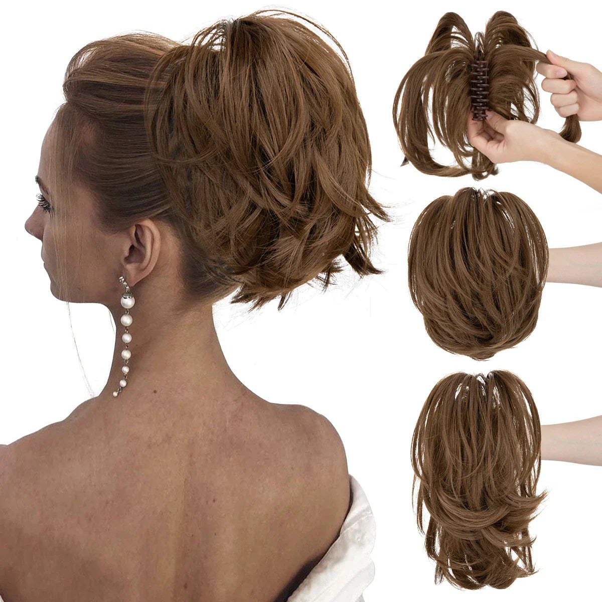 Synthetic Claw Clip In Ponytail Hair Extensions for Women