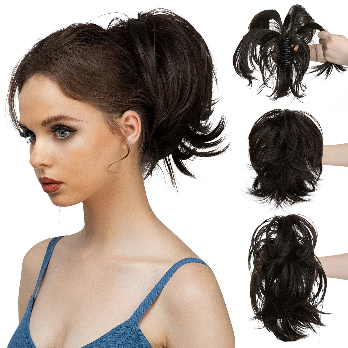 Synthetic Claw Clip In Ponytail Hair Extensions for Women