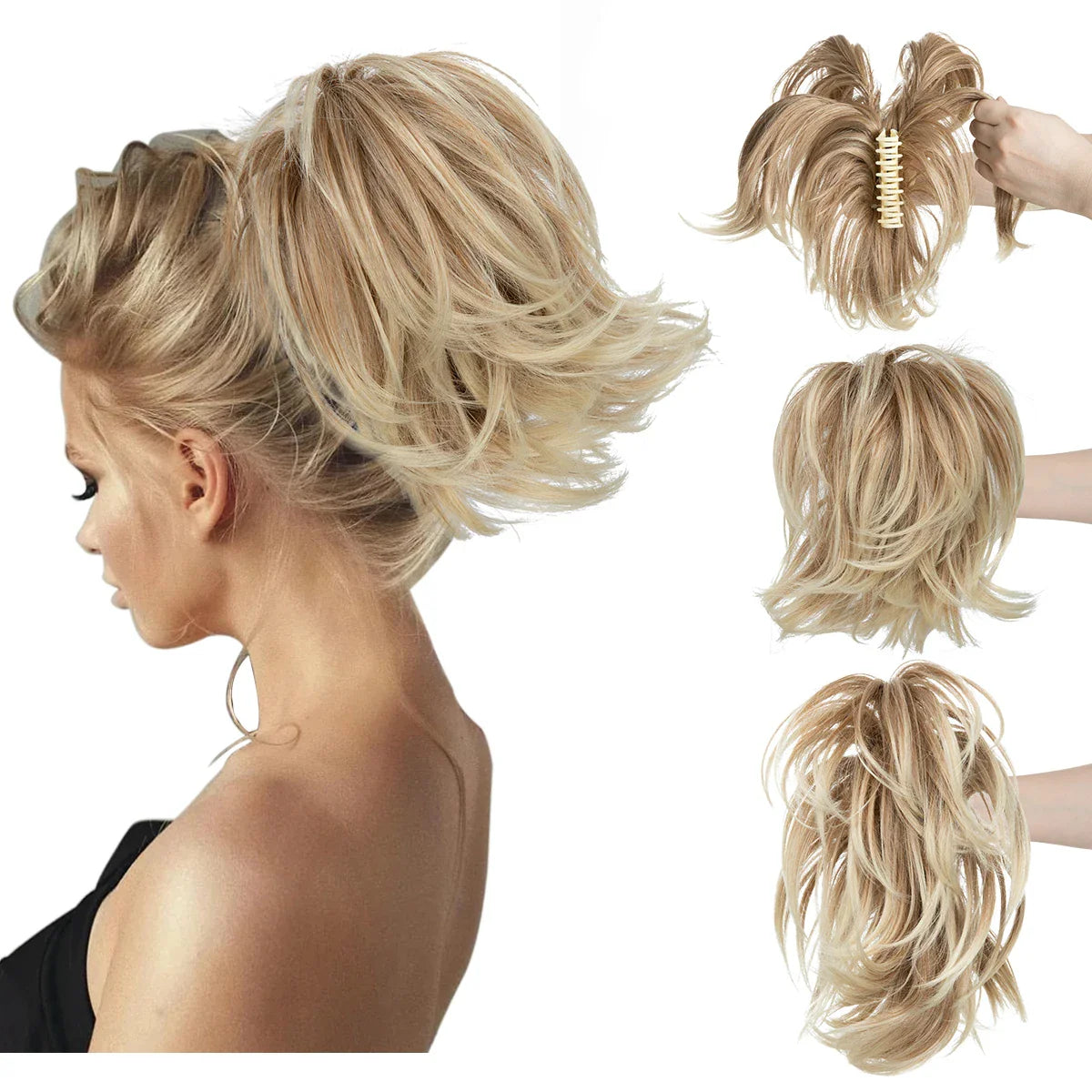 Synthetic Claw Clip In Ponytail Hair Extensions for Women