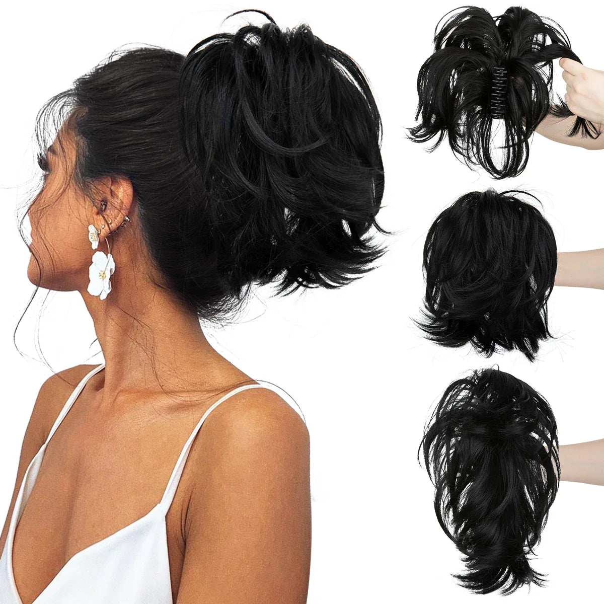 Synthetic Claw Clip In Ponytail Hair Extensions for Women