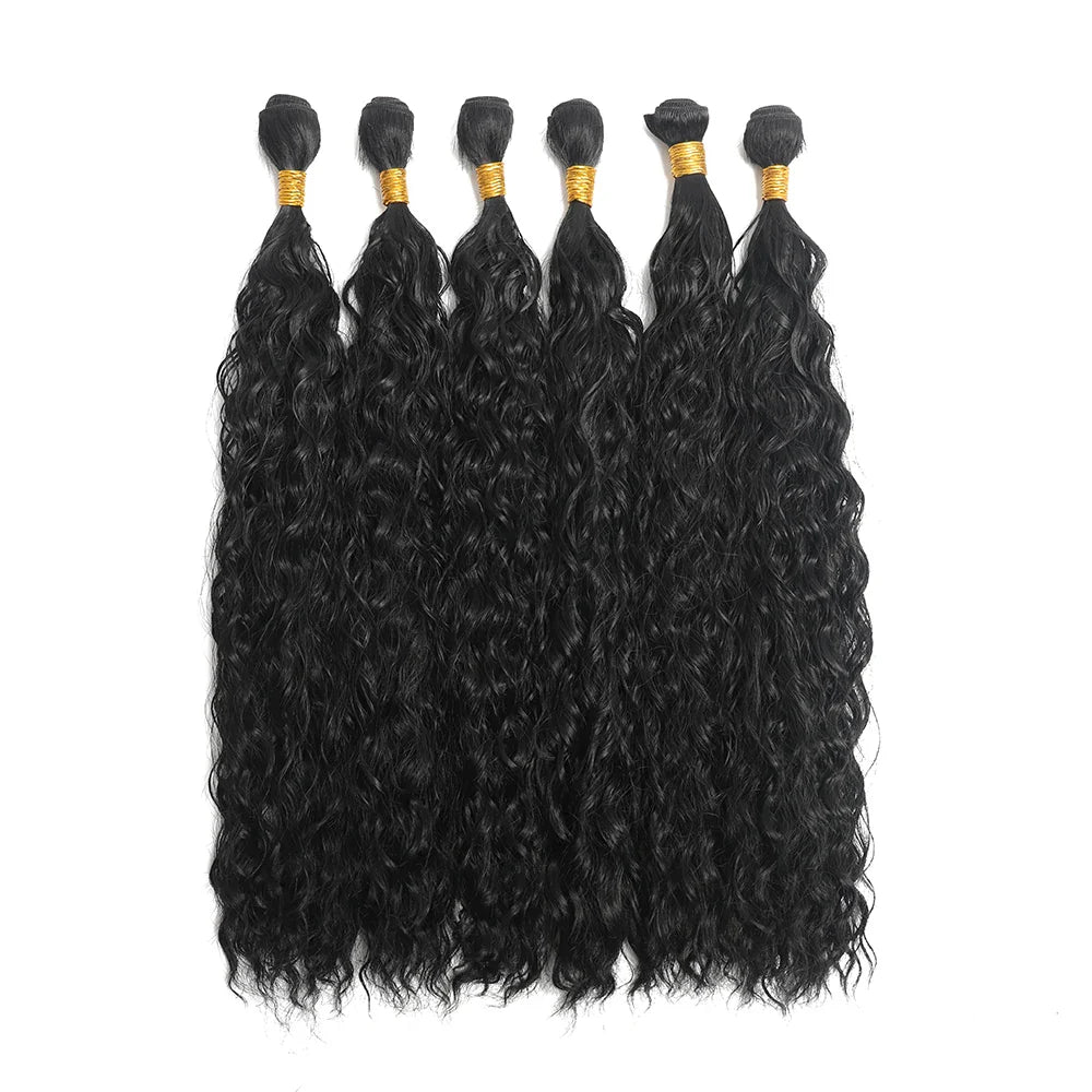 Synthetic Long Curly Hair Extensions 22 to 30 Inch Ombre