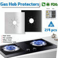 Gas Stove Burner Covers Reusable Hob Protectors Non Stick Liner Pad 4 Pcs - 4 PCS Silver