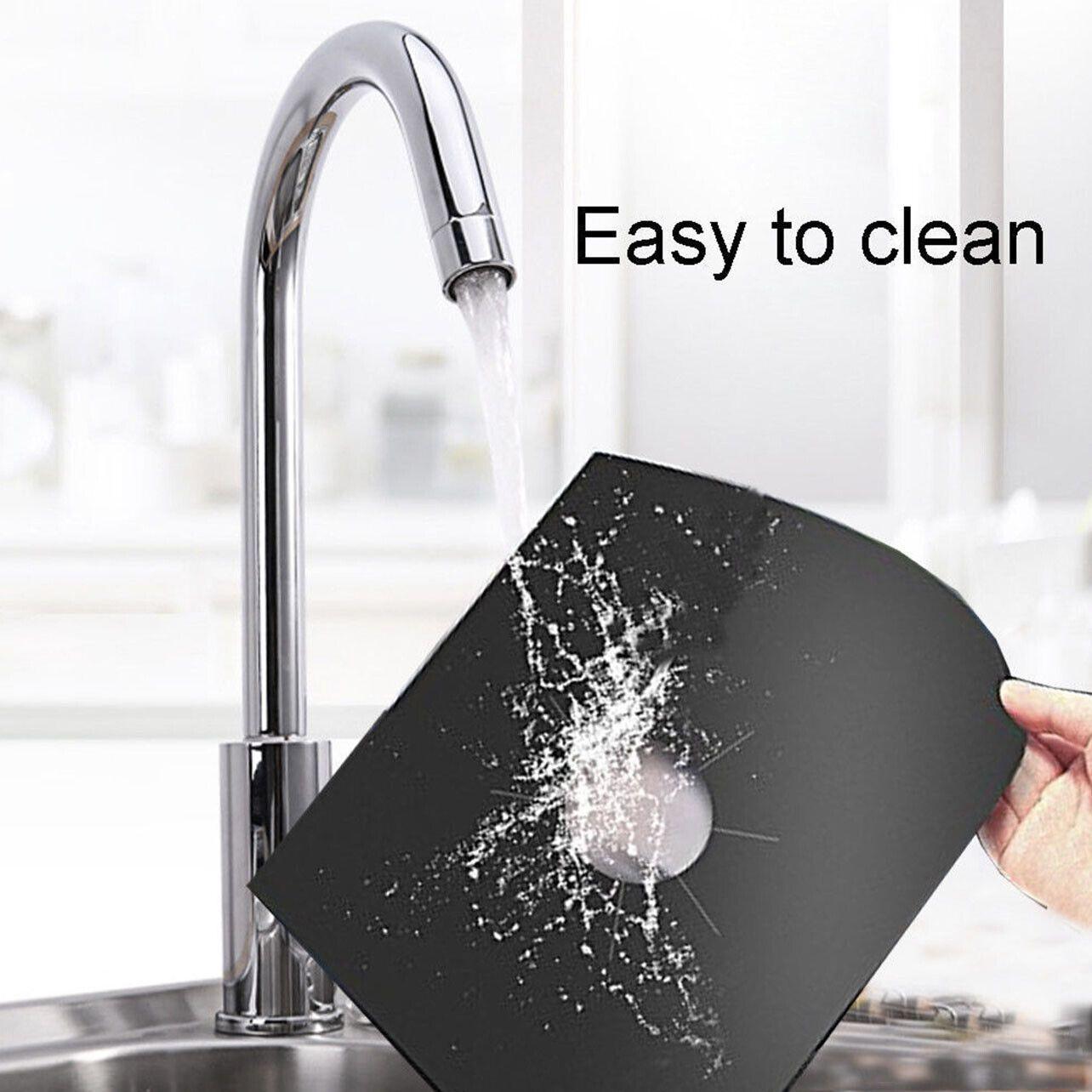 Gas Stove Burner Covers Reusable Hob Protectors Non Stick Liner Pad 4 Pcs - 4 PCS Silver