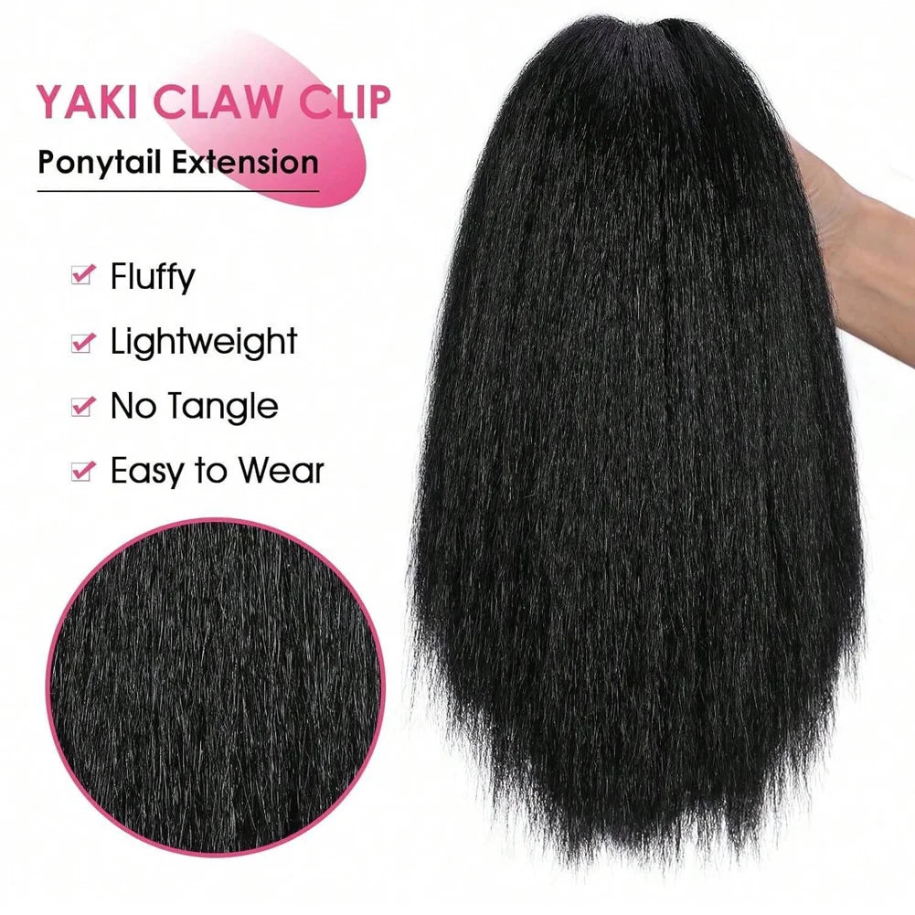 Yaki Claw Clip Hair Extensions for Black Women