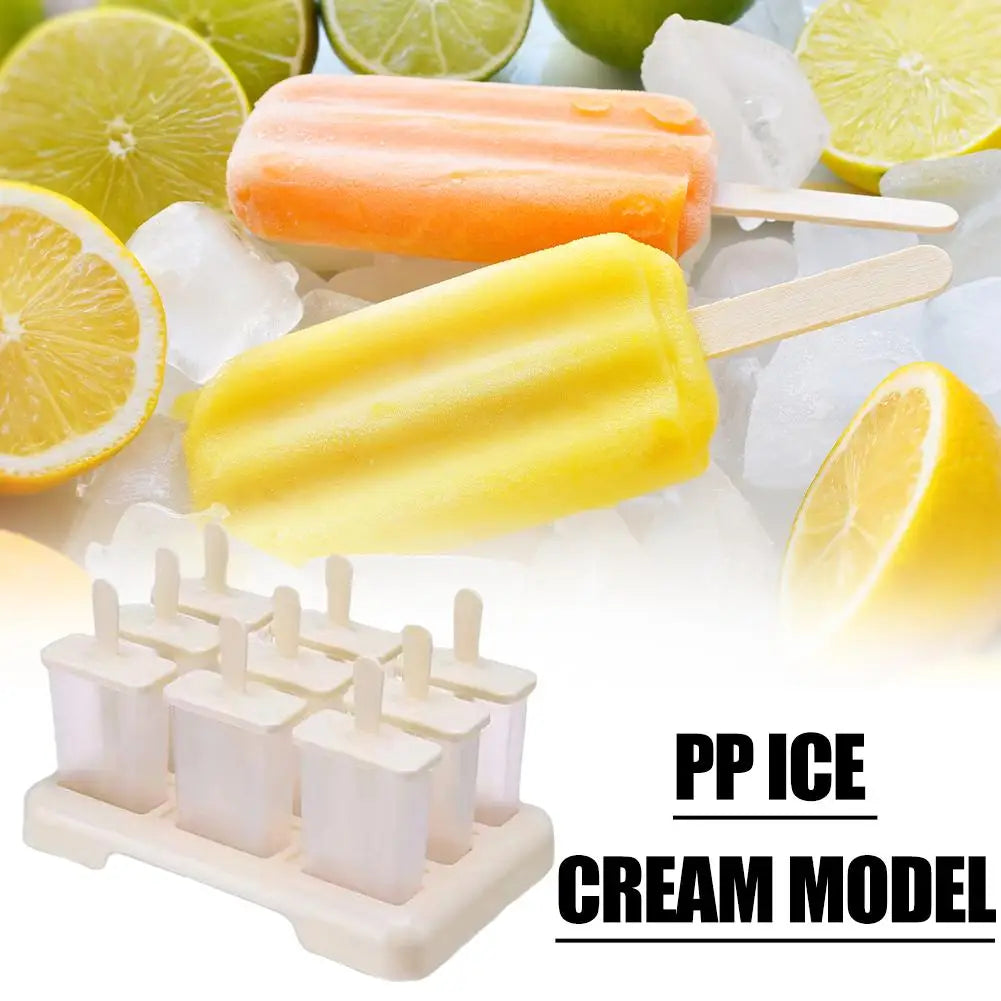 Ice Cream Popsicle Mold DIY Ice Cream Machine Homemade Ice Box with Plastic Stick Ice-lolly Mold Ice Cube Tray Kitchen Gadgets