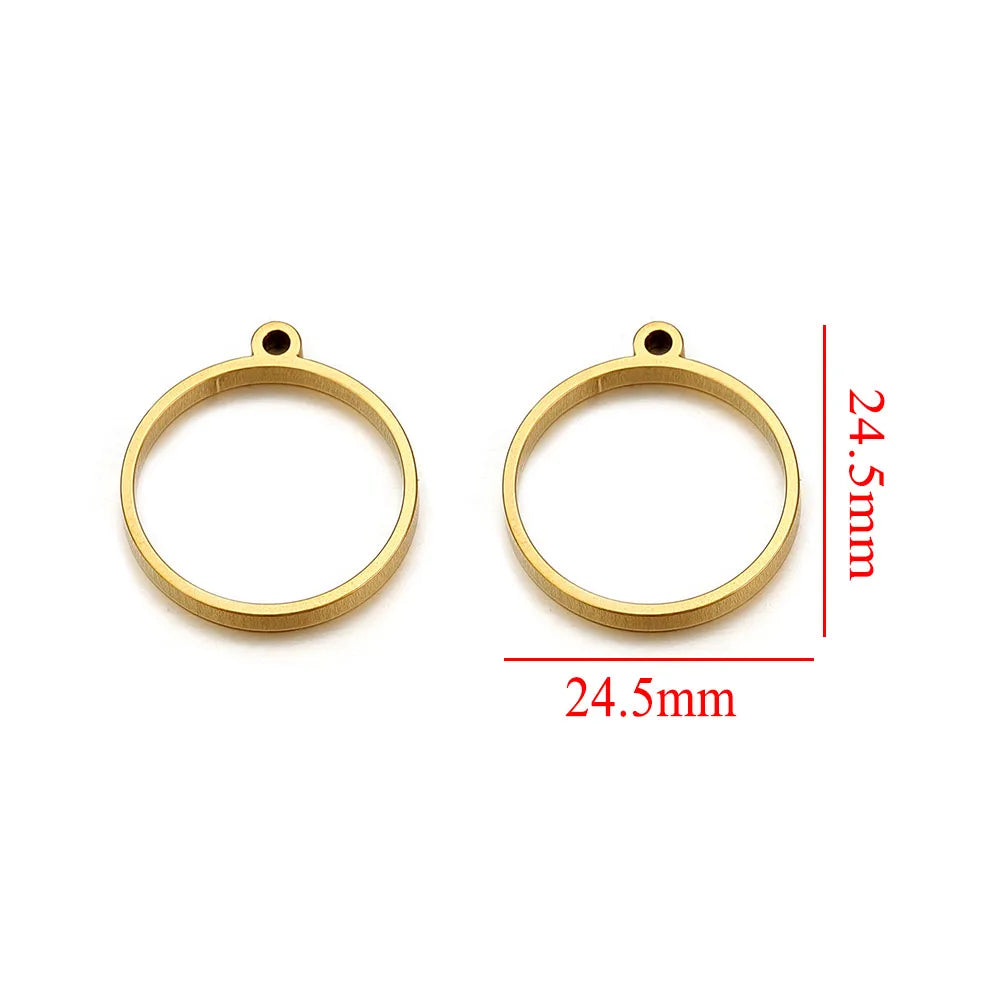 10pcs Stainless Steel Geometric Metal Connector Charms Frames Base DIY Making Epoxy Resin UV Crystal Molds for Jewelry Necklaces