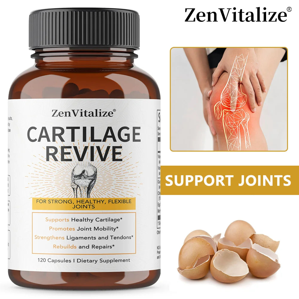 Cartilage Regeneration Supplement - Contains Type II Collagen, Glucosamine, MSM, Vitamin D3, Vitamin C - Promotes Joint Mobility