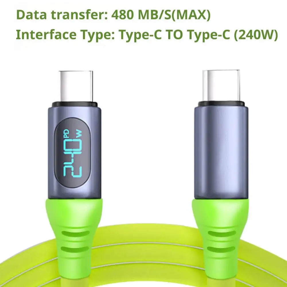 E-MARKER Intelligent Chip Data Cable 240W Super Fast Charging Silicone Material Flexible And Durable Accessories