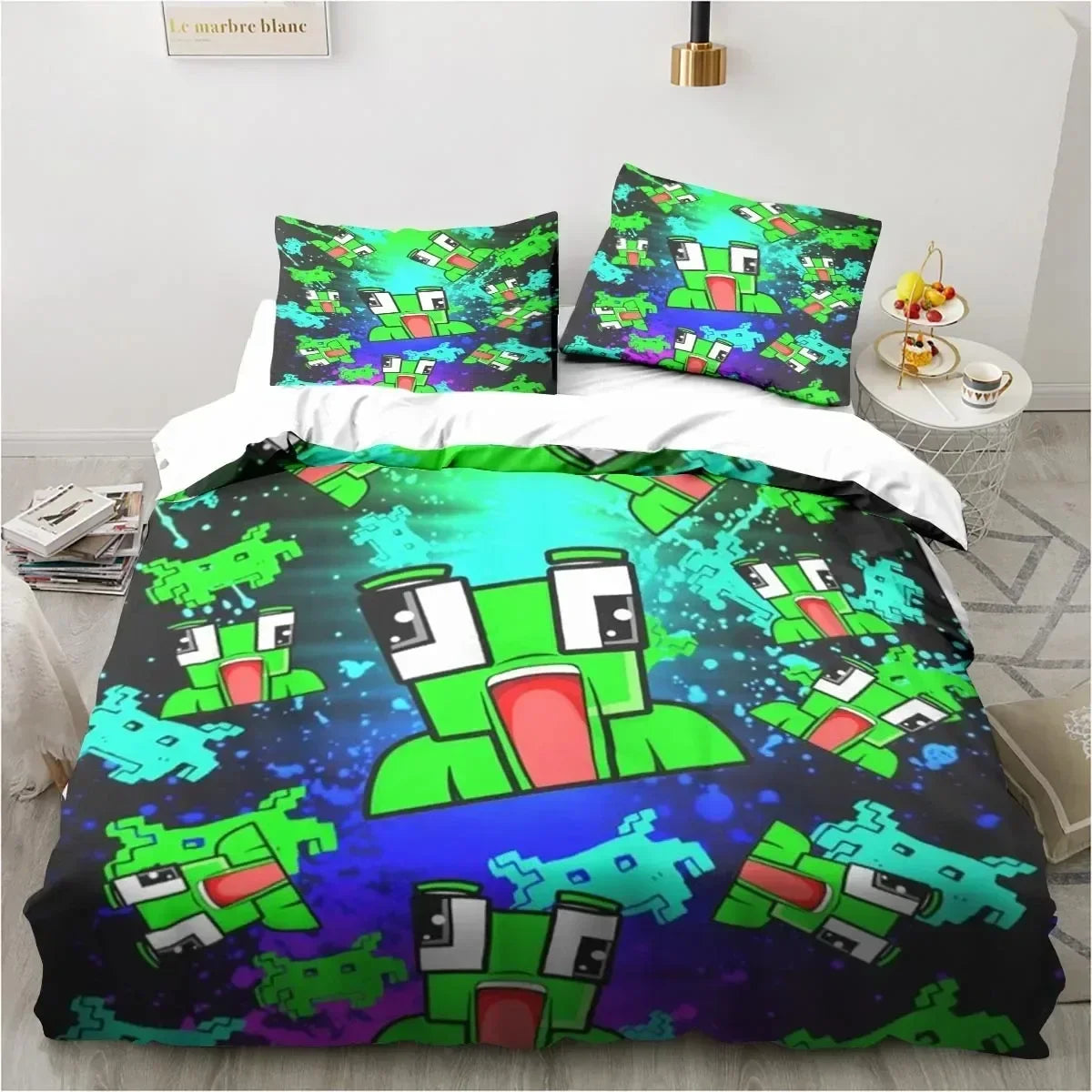 Cartoon Funny Play Unspeak.able Bedding Set Bedroom Soft Bedspreads for Bed Comefortable Duvet Cover Quilt and Pillowcase