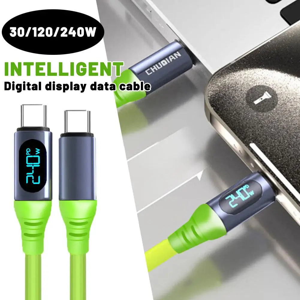 E-MARKER Intelligent Chip Data Cable 240W Super Fast Charging Silicone Material Flexible And Durable Accessories